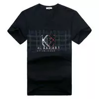 burberry t-shirt discount short sleeve hommes coton bt middle noir